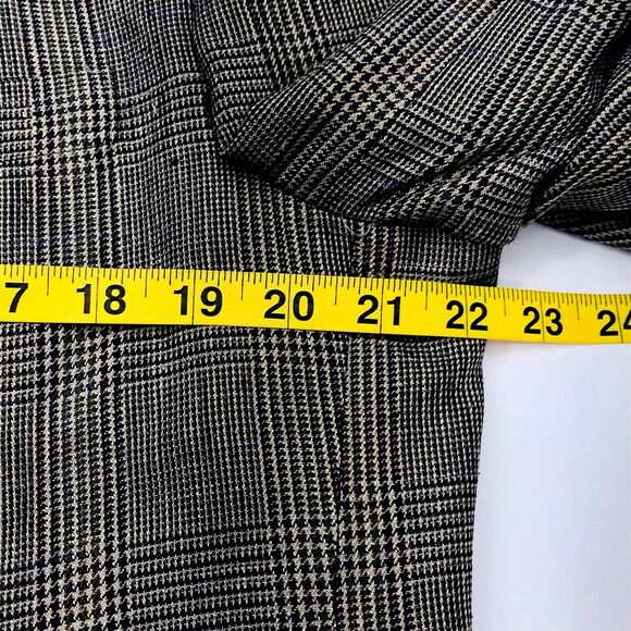 Versini Sport Coat Glen Plaid Silk Brown Black Beige 42 Academia Preppy Career - Picture 7 of 15